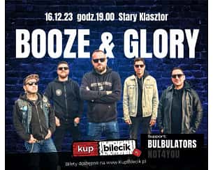 Bilety na koncert Booze & Glory | Bulbulators | Not for you - BOOZE & GLORY zagrają we Wrocławiu! - 16-12-2023