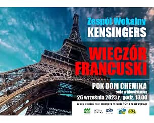 Bilety na koncert "Wieczór francuski" Zespół wokalny KENSINGERS w Puławach - 26-09-2023 Bilety na koncert "Wieczór francuski" Zespół wokalny KENSINGERS w Puławach - 26-09-2023