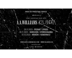 Bilety na koncert A.A. Williams + Kalandra + Lys Morke w Poznaniu - 29-11-2023