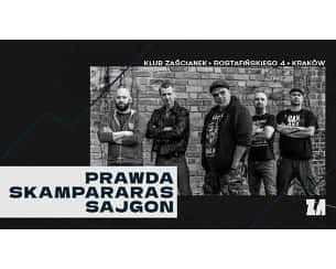 Bilety na koncert Prawda / Sajgon / Skampararas - PRAWDA + SAJGON + SKAMPARARAS w Krakowie - 01-12-2023