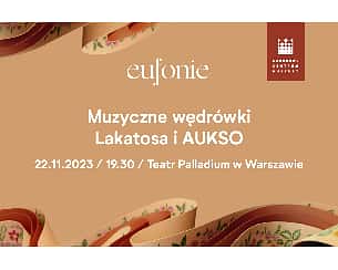Bilety na kabaret Eufonie 2023 - Muzyczne wędrówki Lakatosa i AUKSO w Warszawie - 22-11-2023