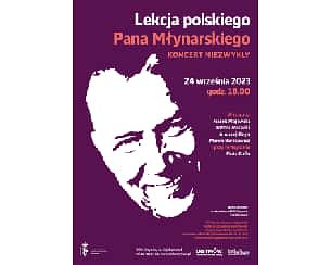 Bilety na koncert Lekcja polskiego Pana Młynarskiego w Warszawie - 24-09-2023
