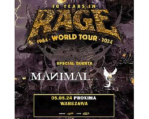 Bilety na koncert RAGE 40TH ANNIVERSARY | WARSZAWA - 05-05-2024