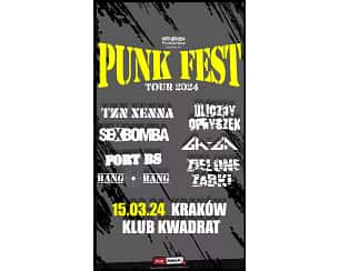 Bilety na koncert Punk Fest Tour - Gaga/Zielone Żabki, Sexbomba, Fort Bs, Bang Bang, Uliczny Opryszek, Tzn Xenna w Krakowie - 15-03-2024 Bilety na koncert Punk Fest Tour - Gaga/Zielone Żabki, Sexbomba, Fort Bs, Bang Bang, Uliczny Opryszek, Tzn Xenna w Krakowie - 15-03-2024