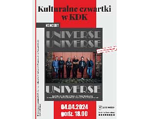 Bilety na koncert zespołu Universe w Kozienicach - 04-04-2024