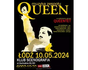 Bilety na koncert Queentet - Muzyka zespołu Queen w wykonaniu grupy QUEENTET - ŁÓDŹ - Klub Scenografia - 10 maja 2024! - 10-05-2024