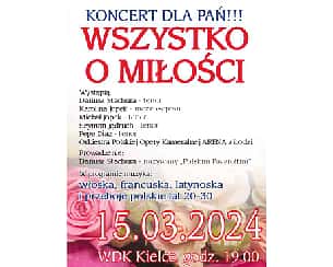 Bilety na koncert dla Pań - Wszystko o miłości! w Kielcach - 15-03-2024