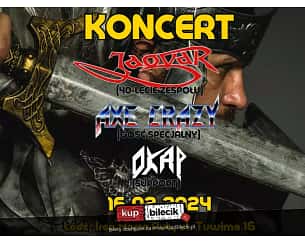 Bilety na koncert Jaguar (40-lecie zespołu) + Axe + OKAP w Łodzi - 16-02-2024