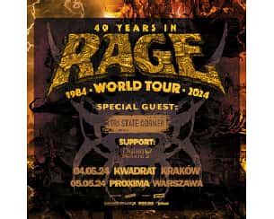 Bilety na koncert RAGE 40TH ANNIVERSARY w Warszawie - 05-05-2024