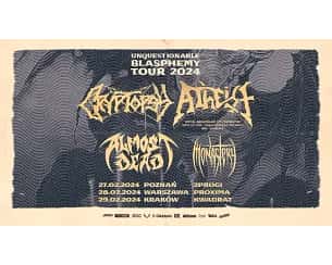 Bilety na koncert CRYPTOPSY + ATHEIST w Krakowie - 29-02-2024