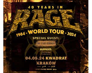 Bilety na koncert RAGE 40TH ANNIVERSARY | Kraków - 04-05-2024