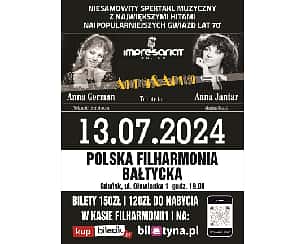 Bilety na koncert Anna & Anna - Tribute to.... w Gdańsku - 13-07-2024