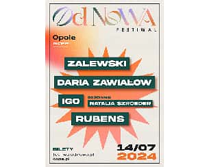 Bilety na Od Nowa Festiwal - Zalewski, Daria Zawiałow, Igo, Natalia Szroeder, Rubens