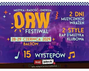 Bilety na ORW Festiwal - Dzień I - Muzyka RAP: Polska Wersja, PRO8L3M, Słoń