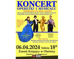 Bilety na koncert Operetki i Musicalu w Oleśnicy - 06-04-2024