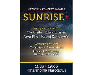 Bilety na koncert SUNRISE - niezwykły koncert światła w Warszawie - 11-03-2024