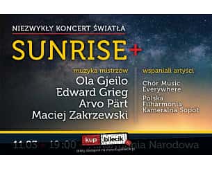 Bilety na koncert Sunrise+ - Niezwykły koncert światła w Warszawie - 11-03-2024