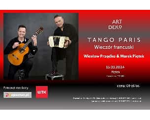 Bilety na koncert Muzyka Świata vol.2 TANGO PARIS Wiesław Prządka & Marek Piątek w Poznaniu - 15-03-2024