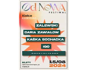 Bilety na Od Nowa Festiwal - Zalewski, Daria Zawiałow, Kaśka Sochacka, Igo
