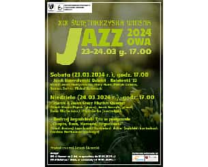 Bilety na koncert XIX Świętokrzyska Wiosna Jazzowa 2024 – dzień II (niedziela) w Kielcach - 24-03-2024