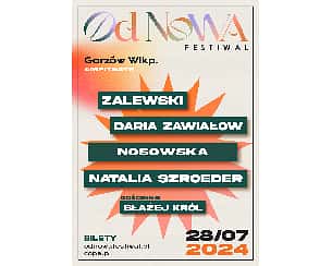 Bilety na Od Nowa Festiwal - Zalewski, Daria Zawiałow, Nosowska, Natalia Szroeder, Błażej Król