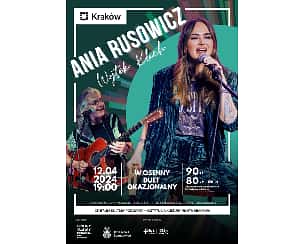 Bilety na koncert "Wiosenny Duet Okazjonalny" - Ania Rusowicz i Wojtek Klich w Krakowie - 12-04-2024