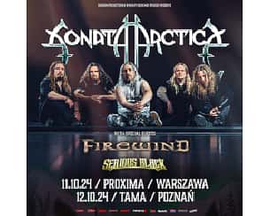 Bilety na koncert SONATA ARCTICA / FIREWIND / SERIOUS BLACK w Poznaniu - 12-10-2024