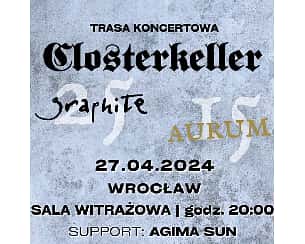 Bilety na koncert CLOSTERKELLER - 25 lat płyty Graphite we Wrocławiu - 27-04-2024