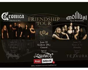 Bilety na koncert Cronica & Molllust - Cronica, Molllust, Zdrawica "Friendship Tour" w Krakowie - 22-06-2024
