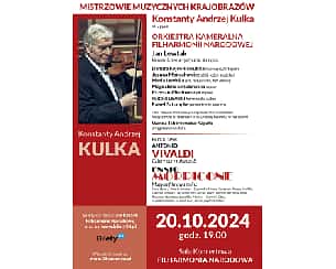 Bilety na koncert  "VIVALDI-MORRICONE" Konstanty Andrzej Kulka i Orkiestra Kameralna Filharmonii Narodowej w Warszawie - 20-10-2024