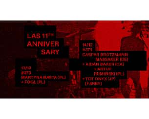 LAS #11 | Caspar Brötzmann Massaker (DE) + Aidan Baker (CA) + Artur Rumiński (PL) + Tot Onyx (JP) LAS #11 | Caspar Brötzmann Massaker (DE) + Aidan Baker (CA) + Artur Rumiński (PL) + Tot Onyx (JP)