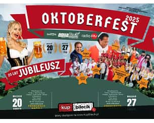 Bilety na koncert Oktoberfest - Wielki Jubileusz 25-lecia Oktoberfestu w Szymocice - 20-09-2025 Bilety na koncert Oktoberfest - Wielki Jubileusz 25-lecia Oktoberfestu w Szymocice - 20-09-2025