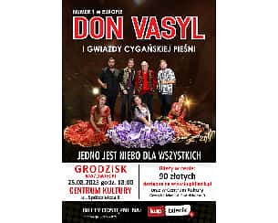 Bilety na koncert Don Vasyl i gwiazdy cygańskiej pieśni w Grodzisku Mazowieckim - 25-08-2025 Bilety na koncert Don Vasyl i gwiazdy cygańskiej pieśni w Grodzisku Mazowieckim - 25-08-2025