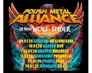 Bilety na koncert Polish Metal Alliance, 40 lecie WOLF SPIDER | Poznań - 23-01-2026 Bilety na koncert Polish Metal Alliance, 40 lecie WOLF SPIDER | Poznań - 23-01-2026