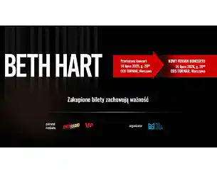 Bilety na koncert Beth Hart w Warszawy - 14-07-2026