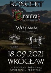 Koncert Cronica / Wolfarian / Livermorium / Firlith - Wrocław - 18-09-2021