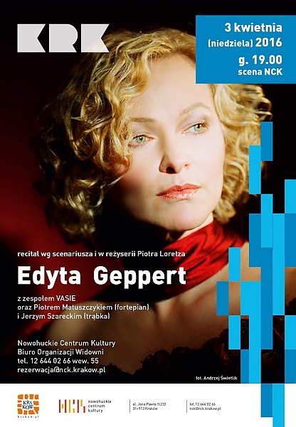 Edyta Geppert, Vasie w Krakowie - 03.04.2016 - bilety
