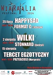 Bilety na koncert Wiatrakalia 2014 - koncert zespołu Happysad w ramach WIATRAKALIA 2014 w Margoninie - 25-07-2014