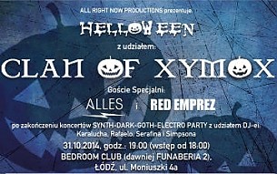 Bilety na koncert Helloween: Clan Of Xymox, goście specjalni: Alles, Red Emprez w Łodzi - 31-10-2014