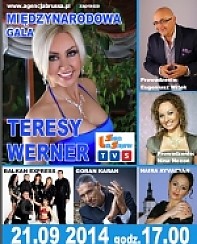 Bilety na koncert Międzynarodowa Gala Teresy Werner w Luboniu - 21-09-2014
