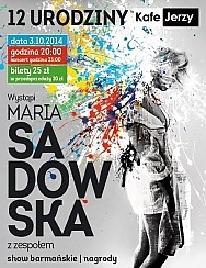 Bilety na koncert Maria Sadowska z zespołem w Szczecinie - 03-10-2014