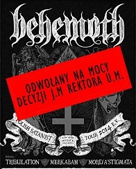 Bilety na koncert Behemoth + supporty: Tribulation, Merkabah, Mord'a'Stigmata w Poznaniu - 06-10-2014