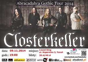 Bilety na koncert Closterkeller w Toruniu - 09-11-2014