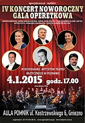 Bilety na koncert GALA OPERETKOWA IV KONCERT NOWOROCZNY w Gnieźnie - 04-01-2015