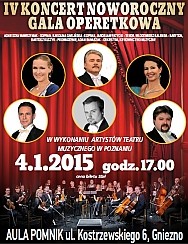 Bilety na koncert IV Koncert Noworoczny - Gala Operetkowa w Gnieźnie - 04-01-2015