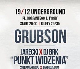 Bilety na koncert Grubson x BRK + support w Tychach - 19-12-2014