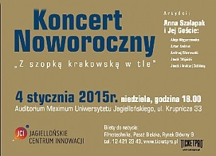 Bilety na koncert Uniwersytecki Koncert Noworoczny: Anna Szałapak,  Alicja Węgorzewska, Jacek Wójcicki, Artur Andrus, Andrzej Sikorowski Jacek i Andrzej Zielińscy w Krakowie - 04-01-2015