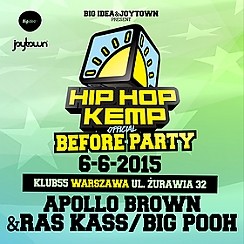 Bilety na koncert Hip Hop Kemp Before Party: Apollo Brown & Ras Kass, BIg Pooh (USA) up to you! Warszawa - 06-06-2015
