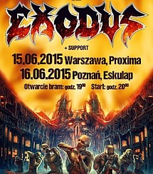Bilety na koncert Exodus + support w Poznaniu - 16-06-2015