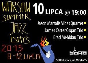 Bilety na koncert WSJD: Jason Marsalis Vibes Quartet, James Carter Organ Trio, Brad Mehldau Trio w Warszawie - 10-07-2015